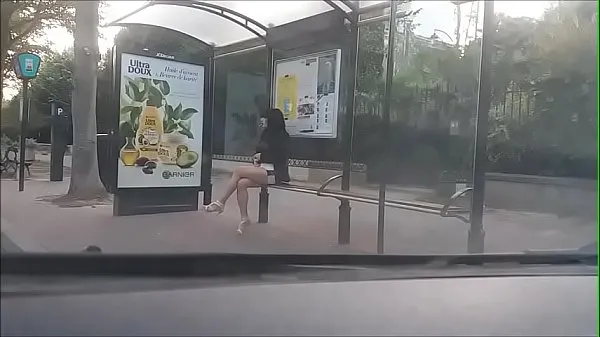 Big bitch at a bus stop fresh Movies