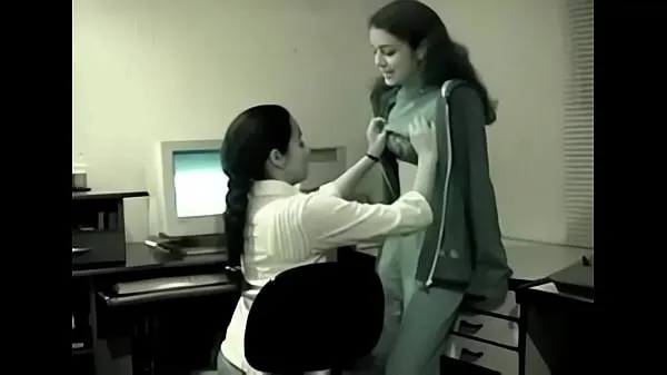 Big Two young Indian Lesbians have fun in the office fresh Movies