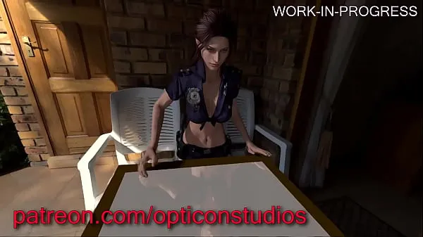 Big 3D Claire Redfield from Resident Evil being Fucked HARD against a table Futa WIP (plz read comment) - by OpticonStudios fresh Movies