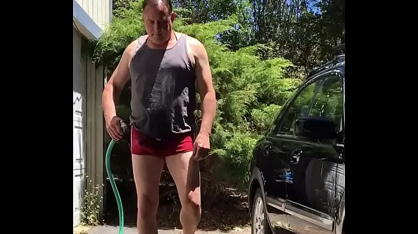 Veľké Dad/Mature washes car/plays with big cock in bikini-aka “ Adam longrod čerstvé filmy