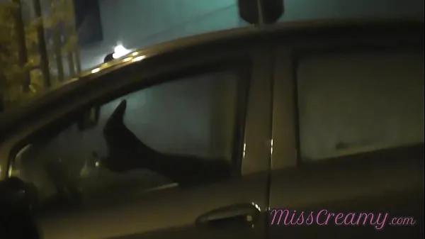 Big Sharing my slut wife with a stranger in car in front of voyeurs in a public parking lot - MissCreamy fresh Movies