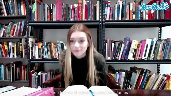Big Redhead Plays With Her Pussy On Cam In Library fresh Movies