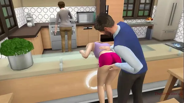 Grandes Sims 4, padrasto seduziu e fodeu sua enteada filmes novos